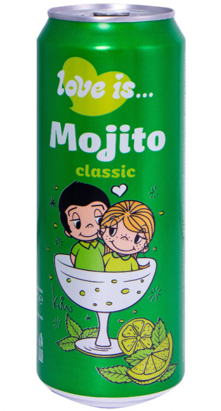 Напиток LOVE IS... 0.45мл Ж/Б (Mojito Classic (Мохито Классический))