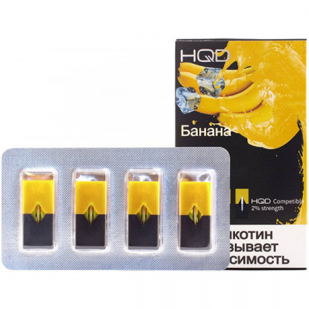 Картридж HQD 4шт (для JUUL) (Banana)