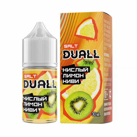 Жидкость Duall salt 30ml HARD 50mg (Кислый Лимон Киви, Hard)
