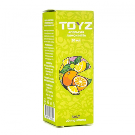 Жидкость Toyz 30ml 20mg Strong (Orange,lemon,mint (Апельсин, Лимон, Мята), Hard)