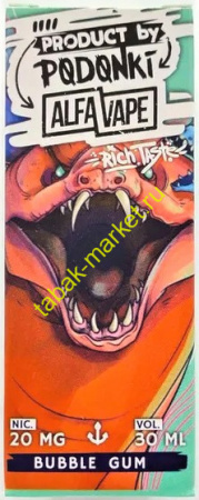 Жидкость Podonki & Alfa Vape 30ml 20mg Ultra (Классический баблгам, Hard)